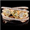 Image 1 : 18K Rose Gold 1.48ctw Fancy Color Diamond Ring