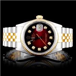 Rolex Two-Tone DateJust Diamond Wristwatch