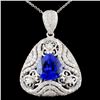 Image 1 : 18K White Gold 4.13ct Tanzanite & 1.35ct Diamond P
