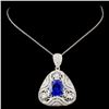 Image 2 : 18K White Gold 4.13ct Tanzanite & 1.35ct Diamond P