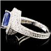 Image 2 : 18K Gold 3.58ct Sapphire & 1.79ctw Diamond Ring