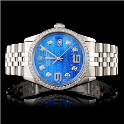 Rolex SS DateJust 1.50ct Diamond Men's Wristwatch