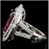 Image 3 : 18K Gold 7.24ct Ruby & 1.52ct Diamond Ring