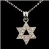 Image 1 : 14K Gold 0.19ctw Diamond Pendant