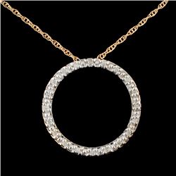 14K Gold 0.37ctw Diamond Pendant