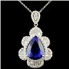Image 1 : 18K Gold 12.07ct Tanzanite & 2.56ctw Diamond Penda