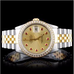 Rolex TT DateJust Diamond Men's Watch