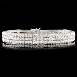 18K Gold 11.00ctw Tennis Diamond Bracelet