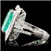 Image 3 : 18K Gold 6.06ct Emerald & 1.35ctw Diamond Ring