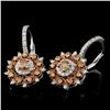 Image 2 : 14K White Gold 1.10ctw Fancy Color Diamond Earring