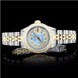 Rolex YG/SS DateJust 1.00ct Diamond Ladies Watch