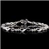 14K White Gold 1.00ctw Diamond Bracelet