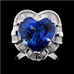 18K Gold 6.84ct Tanzanite & 1.33ctw Diamond Ring