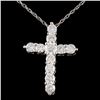 Image 1 : 14K Gold 0.88ctw Diamond Pendant