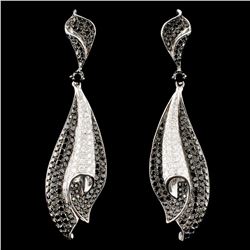 18K Gold 2.35ctw Fancy Color Diamond Earrings