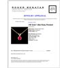Image 3 : 14K Gold 1.00ct Ruby Pendant