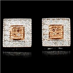 14K Gold 0.45ctw Fancy Diamond Earrings