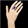 Image 4 : 18K Gold 15.40ct Amethyst & 1.10ctw Diamond Ring