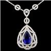 Image 1 : 18K Gold 17.41ct Tanzanite & 5.05ctw Diamond Neckl
