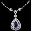 Image 2 : 18K Gold 17.41ct Tanzanite & 5.05ctw Diamond Neckl