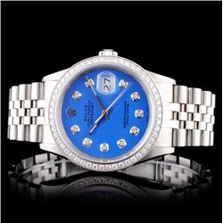 Rolex SS DateJust 1.00ctw Diamond Gents Wristwatch