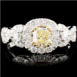 18K Gold 1.35ctw Fancy Color Diamond Ring