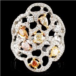 18K Gold 1.31ctw Fancy Color Diamond Ring
