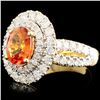 Image 2 : 18K Gold 1.87ct Sapphire & 1.16ctw Diamond Ring
