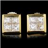Image 1 : 18K Gold 1.12ctw Diamond Earrings