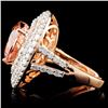 Image 3 : 14K Gold 6.34ct Morganite & 2.17ctw Diamond Ring