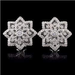 18K White Gold 1.24ct Diamond Earrings