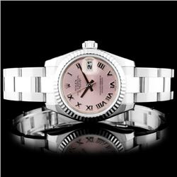 Rolex SS DateJust Pink Ladies Wristwatch 179174