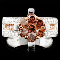14K Gold 1.97ctw Fancy Color Diamond Ring