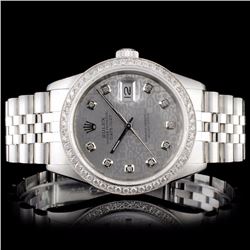 Rolex SS DateJust 1.50ct Diamond Gents Wristwatch