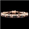 Image 1 : 14K Gold 9.15ctw Morganite & 1.50ctw Diamond Brace