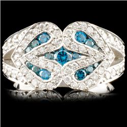 18K Gold 0.92ctw Fancy Color Diamond Ring