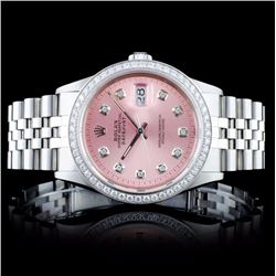 Rolex SS DateJust 1.00ctw Diamond Wristwatch