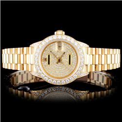 Rolex 18K Gold Presidential Ladies Diamond Watch
