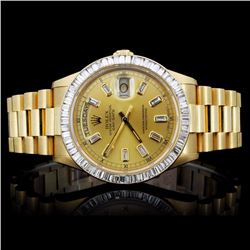 Rolex Day-Date Men's 3.50ct Diamond Wristwatch