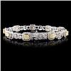 Image 2 : 18K White Gold 5.66ctw Fancy Color Diamond Bracele