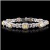 Image 4 : 18K White Gold 5.66ctw Fancy Color Diamond Bracele