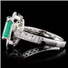 Image 3 : 18K White Gold 1.53ct Emerald & 1.00ct Diamond Rin