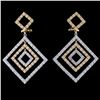 Image 1 : 18K Two Tone 3.55ct Diamond Earrings