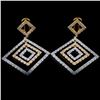 Image 2 : 18K Two Tone 3.55ct Diamond Earrings