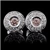 Image 1 : 18K White Gold 0.53ctw Fancy Color Diamond Earring