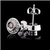 Image 2 : 18K White Gold 0.53ctw Fancy Color Diamond Earring