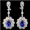 Image 1 : 18K Gold 4.72ctw Tanzanite & 3.17ctw Diamond Earri