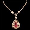 Image 2 : 18K Gold 13.17ct Tourmaline & 4.86ctw Diamond Neck