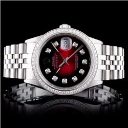 Rolex SS DateJust 1.00ctw Diamond Gents Wristwatch