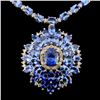Image 2 : 14K Gold 43.36ctw Tanzanite & 2.07ctw Diamond Neck